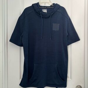 Fanatics Blue NY Rangers Short Sleeve Sweatshirt Hoodie